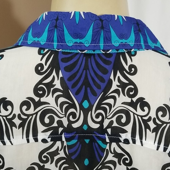 KAREN KANE COTTON/ SILK BLOUSE IN MEDIUM - Picture 7 of 9